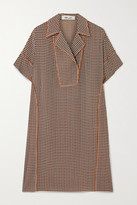 Thumbnail for your product : Diane von Furstenberg Maxine Checked Stretch-silk Mini Dress