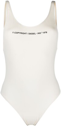 Diesel Graphic-Print Low-Back Swimsuit
