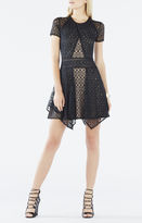 Thumbnail for your product : BCBGMAXAZRIA Aileen Asymmetrical Lace-Blocked Dress