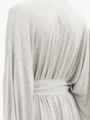 Norma Kamali Belted Modal-blend Jersey Robe - Light Grey