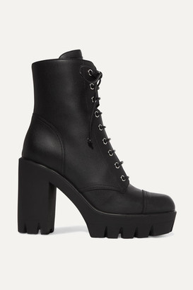black platform work shoes