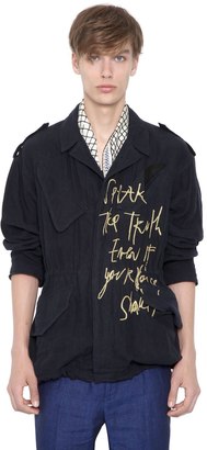 Haider Ackermann "The Truth" Embroidered Linen Jacket