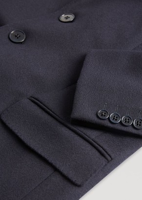 Emporio Armani Modern Fit Single-Breasted Coat In Virgin Wool