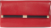 Thumbnail for your product : Diane von Furstenberg Lizard-embossed leather envelope clutch