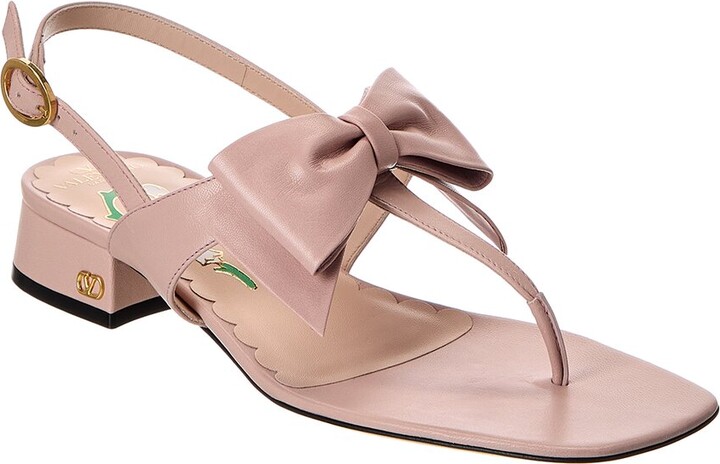Valentino Bow 25 Leather Sandal