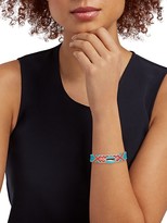 Thumbnail for your product : Fallon Enamel Shell Embellished Woven Friendship Bracelet