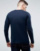 Thumbnail for your product : Abercrombie & Fitch Long Sleeve Top Muscle Slim Fit 1892 Print In Navy