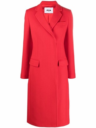 tailored red coat