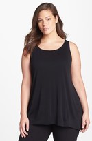 Thumbnail for your product : Eileen Fisher Scoop Neck Silk Knit Tunic (Plus Size)