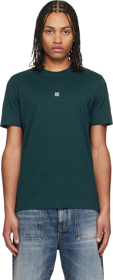 Givenchy Green 4G Embroidery T-shirt
