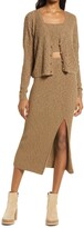Thumbnail for your product : Saylor Cardigan, Crop Sweater Tank & Midi Skirt Set