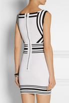 Thumbnail for your product : Balmain Striped stretch-knit mini dress