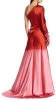 Thumbnail for your product : Alejandra Alonso Rojas Dip-Dye Silk One-Shoulder Gown