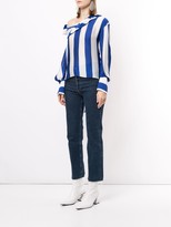 Thumbnail for your product : Hellessy Silk Striped Off-Shoulder Blouse