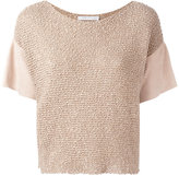 Thumbnail for your product : Fabiana Filippi knitted detail top