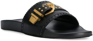 Versace Palazzo buckle top leather slides