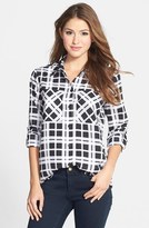 Thumbnail for your product : MICHAEL Michael Kors 'Townsend' Embellished Plaid Blouse (Regular & Petite)