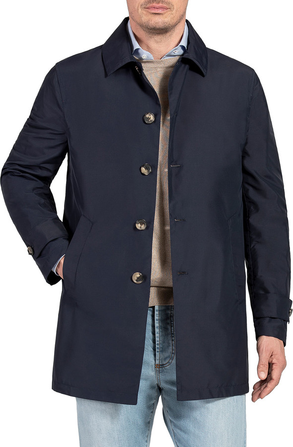Isaia Men's Techno-Silk Raincoat - ShopStyle Overcoats & Trenchcoats