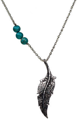 Alaia House Of Turquoise Feather Necklace "Fabrics of Life"