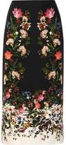 Erdem Maira Floral-Print Silk Crepe De Chine Skirt