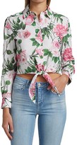 Thumbnail for your product : L'Agence Gaia Floral Tie Front Blouse