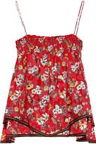 Thumbnail for your product : Derek Lam 10 Crosby Layered Floral-print Silk-blend Jacquard Camisole