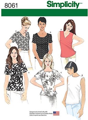 Simplicity 8061K5 "Misses Tops" Sewing Pattern, Paper