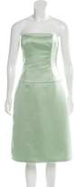 Thumbnail for your product : Amsale Strapless Knee-Length Dress mint Strapless Knee-Length Dress