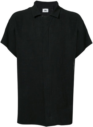 Chapter zipped shortsleeved shirt - men - Linen/Flax/Tencel - L
