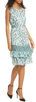 Thumbnail for your product : DYVNA Chacha Ruffle Floral Silk Dress