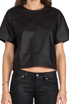 Thumbnail for your product : Alexander Wang T by Lightweight Leather Tee