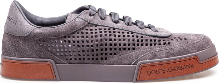 Dolce & Gabbana Portofino Yacht Suede Sneakers Lead Color