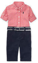 Thumbnail for your product : Ralph Lauren Gingham Shirt, Pant & Belt Set