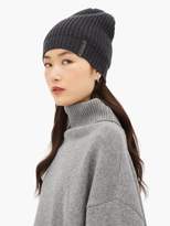Thumbnail for your product : Brunello Cucinelli Studded Ribbed Cashmere Beanie Hat - Womens - Charcoal