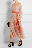 Thumbnail for your product : Jonathan Saunders Della Printed Silk-chiffon Maxi Dress - Pastel pink