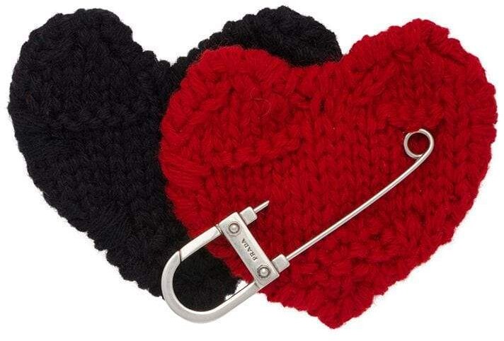 Prada safety pin hearts brooch - ShopStyle Jewelry