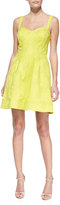Thumbnail for your product : Zac Posen ZAC Jacquard Sleeveless Party Dress, Chartreuse
