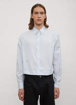 Thumbnail for your product : Raf Simons Checked Two Pleat Cropped Shirt in Blue