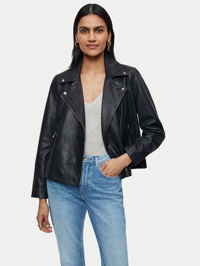 JigsawJigsaw Quinn Leather Biker ShopStyle