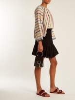 Thumbnail for your product : Ace&Jig Farrah Gathered Neck Striped Cotton Blouse - Womens - Beige Multi
