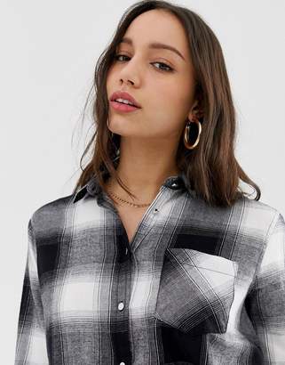 New Look Tall check shirt in black pattern