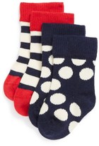 Thumbnail for your product : Happy Socks 'Matching Mismatch' Socks (2-Pack) (Baby & Walker)