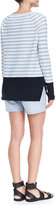 Thumbnail for your product : Vince Colorblock Striped Sweater, Coastal