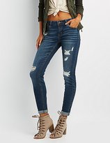 Thumbnail for your product : Charlotte Russe Refuge Boyfriend Destroyed Jeans