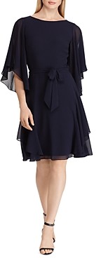 ralph lauren ruffled georgette dress