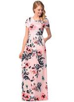 Thumbnail for your product : Ruiyige Ladies Dress Casual Summer Beach Holiday Long Maxi Dress Pink 2XL