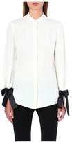Thumbnail for your product : Alexander McQueen Ribbon-cuff silk shirt
