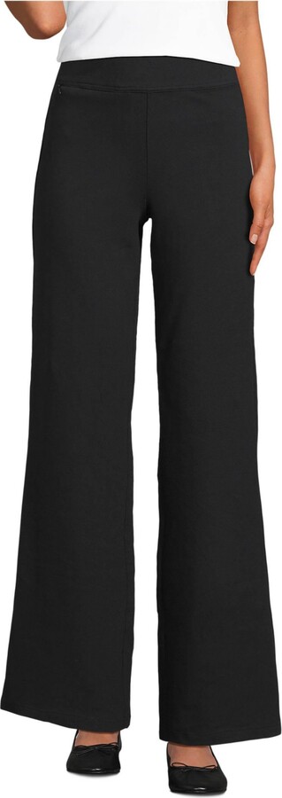 Lands' End Women's Starfish High Rise Pull On Wide Leg Pocket Pants