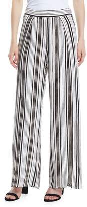 Cupcakes And Cashmere Avah Striped Split Wide-Leg Pants