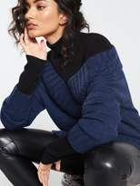 Thumbnail for your product : Very Crossover Deep V Neck Slouch Jumper - Navy